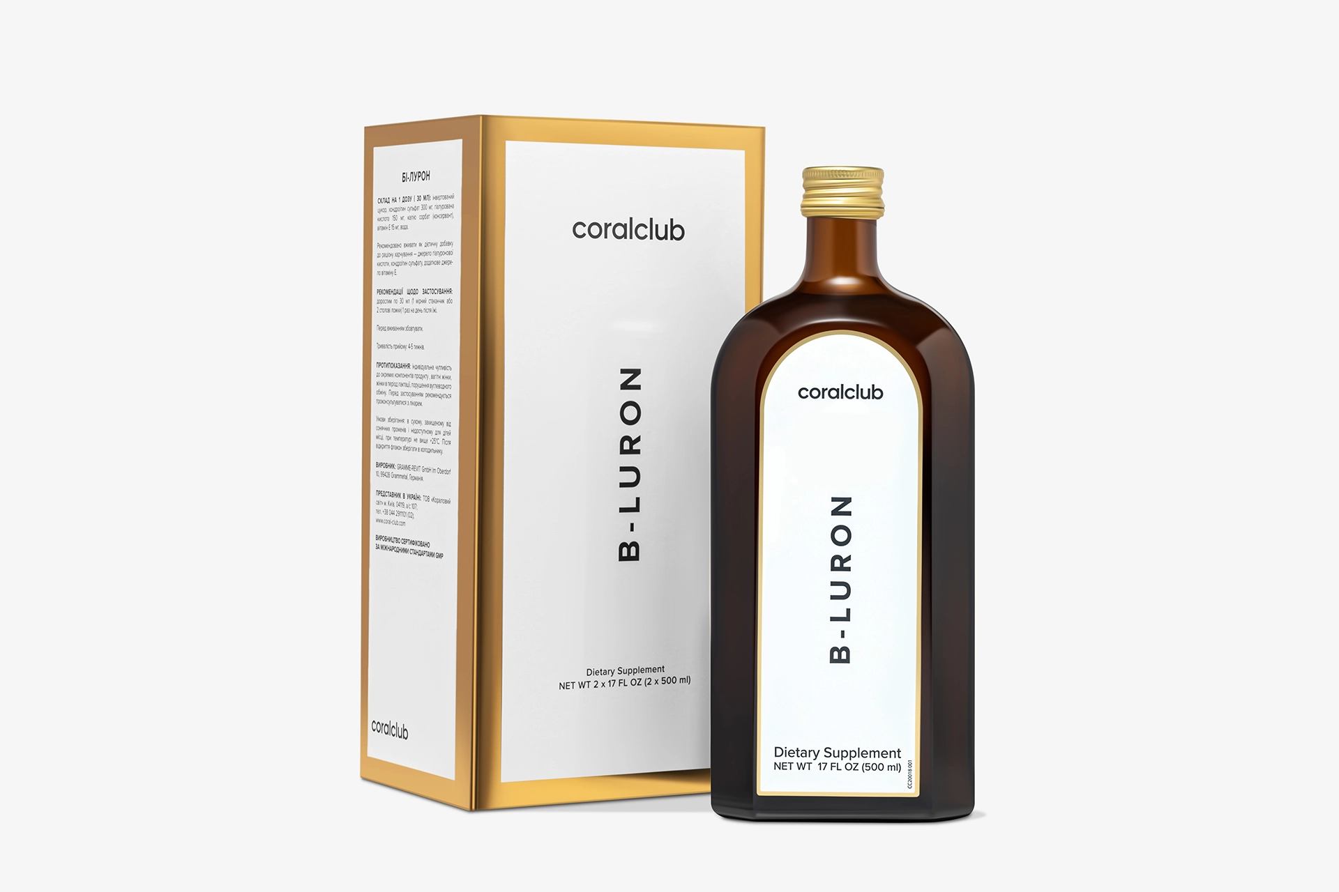 B-Luron – complemento alimenticio. Volumen: 2 x 500 ml.